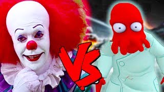 Pennywise Vs Zoidberg Zombie Army  Epic Battle  Mortal Kombat Costume Skin Mod [upl. by Wil]