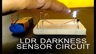 How to make LDR Darkness Sensor Circuit Simple DIY [upl. by Airamana287]