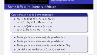 Caractérisation de la borne supérieur et inférieure [upl. by Hesoj181]