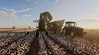 West Texas Irrigated Cotton Harvest amp One Wild Ride [upl. by Sidell]