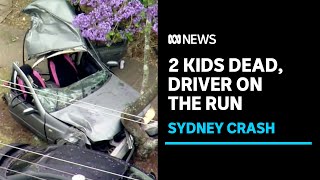 CCTV captures moment of fatal Sydney car crash police searching for driver  ABC News [upl. by Norma]