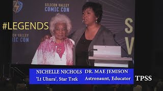 2 legends Nichlelle Nichols and Dr Mae Jemison at the Silicon Valley Comic Con 2018 [upl. by Morris819]