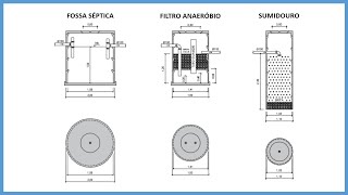 Dimensionamento de fossa filtro e sumidouro de uma residência [upl. by Ylera]