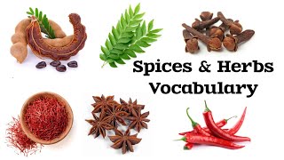 Spices Vocabulary  Learn Spices Name in English with Pictures  English Vocabulary [upl. by Aloiv575]