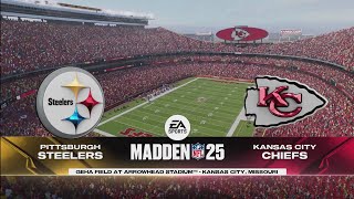 Madden NFL 25  Pittsburgh Steelers vs Kansas City Chiefs  Gameplay PS5 [upl. by Dorreg]