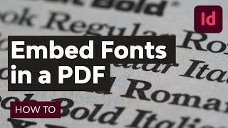 How to Embed Fonts in a PDF [upl. by Adamson]