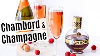 How to Make a Kir Impérial Chambord and Champagne Recipe [upl. by Haraf]