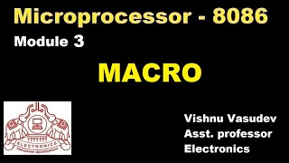 MACRO  Microprocessor  8086 [upl. by Sharl]