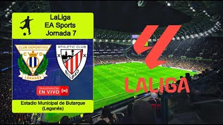 LEGANES 02 ATHLETIC CLUB BILBAO en vivo  España  LaLiga EA Sports  Jornada 7 [upl. by Rucker]