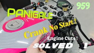 DUCATI 959 PANIGALE CRANKS BUT WONT START [upl. by Slerahc877]