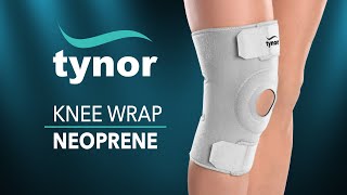 How to wear Tynor Knee Wrap Neoprene for therapeutic support and compression of the knee [upl. by Elbon]