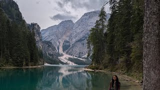 DOLOMITE MOUNTAINS DRONE VIEW AERIAL VIEW OF ITALY [upl. by Anyal127]