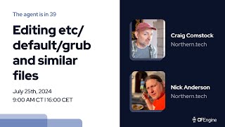 CFEngine The agent is in 39  Editing etcdefaultgrub and similar files [upl. by Yvonner501]