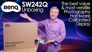 Unboxing BenQ SW242Q  SW240 worthy successor amp arguably the best value hardware calibrate display [upl. by Norrabal]