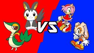 YTM MUGEN  Emolga and Snivy vs Amy and Cream [upl. by Edithe]