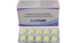 EstiCold Tablets Paracetamol Chlorpheniramine Maleate Phenylephrine Hydrochloride amp Caffeine Tablets [upl. by Erine591]