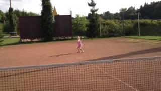 Tennis player 4 years old Ksenia Efremova [upl. by Aikim157]