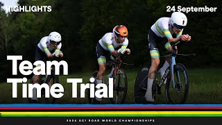 Team Time Trial Mixed Relay highlights  2024 UCI Road World Championships [upl. by Holmes]