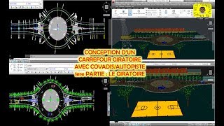 Formation Covadis  Conception dun carrefour Giratoire 1ère partie [upl. by Curr]