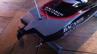 RC speedboat HPR115 129kmh  crash  original sound [upl. by Streetman]