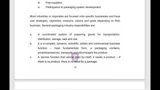 BNM31103 Principle of Packaging Chapter 1 Part 4 [upl. by Binnings]