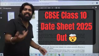 CBSE Class 10 Date Sheet 2025 Out 🤯 CBSE Date Sheet 2025  Class 10 Exam Dates Announced 😱 [upl. by Matheson]