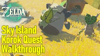 Zelda Tears of the Kingdom korok quest guide Great Sky Island koroks [upl. by Micky]