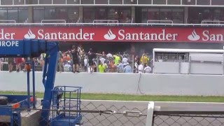 Williams F1 Team garage fire after their race victory and team celebrations Part 2 [upl. by Fini]