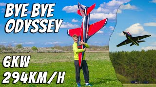 Odyssey Last flight  SOLD 16s 6kW 294kmh 10kg JETFAN120 PRO Graphene battery TOPRC Jet Sound [upl. by Chelsie]