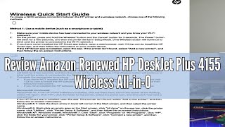 Review Amazon Renewed HP DeskJet Plus 4155 Wireless AllinOne Printer  Compact Inkjet Printer with [upl. by Ofella]