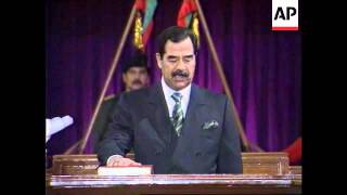 Iraq  Saddam Hussein Sworn In For 7 More Years [upl. by Krystin]