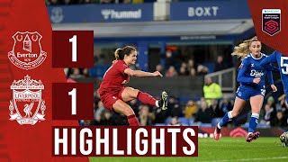 HIGHLIGHTS Everton Women 11 Liverpool FC Women  Stengel scores in derby draw [upl. by Ynohtnaeoj]