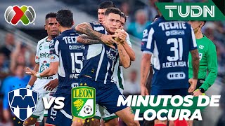 ¡MINUTOS DE LOCURA ¡Tres expulsados y dos broncas  Monterrey 21 León  Liga MxAP2024J17  TUDN [upl. by Assilev557]