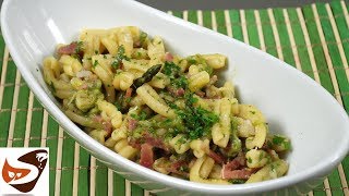 Pasta con asparagi selvatici e speck – Facile e gustosa – Primi piatti [upl. by Aikahc204]