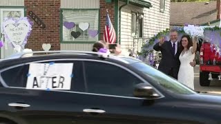 Couple holds socially distant driveby wedding reception in St Clair Shores [upl. by Moguel959]