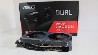 Asus Radeon Dual RX 6600 8GB Graphics Card GPU Unboxing [upl. by Bautram]