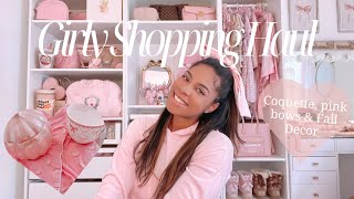 Shopping Haul 🎀 pink haul Fall [upl. by Laurens932]