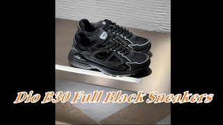 Dhgate Dio b30 full black sneakers detail unboxing [upl. by Fredric]