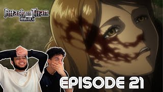 FIRST TIME WATCHING l Attack on Titan 1x21 l ReactionReview [upl. by Asilam]