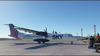 MSFS  Thessaloniki  Mykonos  ATR 72600  Sky Express [upl. by Alya]