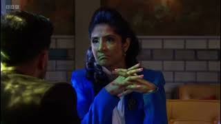 Eastenders Nish walks in as suki says to Vinny what Nish has got for him scene [upl. by Standush]