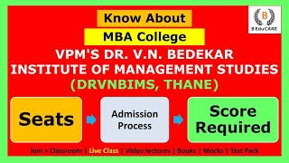 All About Dr Bedekar Management College Thane  Seats  Admission Process  Score Required [upl. by Aihseyn]