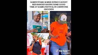 MIKE SONKO AND KAREN NYAMU CAUGHT RED HANDED HAVING SOME GOOD VIBES AT KAMBA FESTIVAL [upl. by Odlabso37]