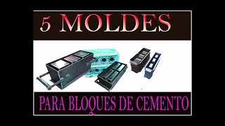 DISTINTOS MOLDES PARA HACER BLOQUES DE CEMENTO [upl. by Townsend186]