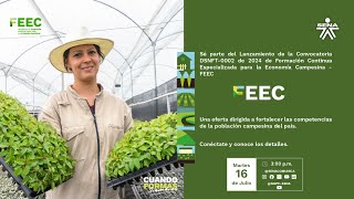 Lanzamiento Convocatoria Formación Especializada para la Economía Campesina FEEC  002 de 2024 [upl. by Pall660]