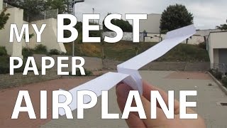 My best paper aiplane that flies far  paper airplane tutorial [upl. by Adnertal]