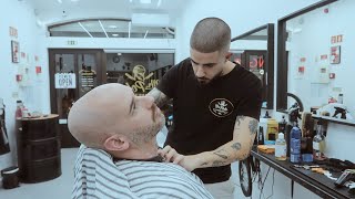 ASMR BARBER 💈 Full Head Shave And Beard Trim [upl. by Laws588]