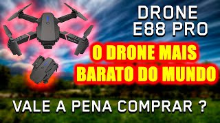 Comprei o drone mais barato da internet  Unboxing e Review  Drone E88 Pro 4k [upl. by Gnilrad188]