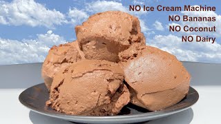 Easy Homemade Vegan 🍫 Ice Cream🍦no ice machine no banana no coconut BEST plantbased ICE CREAM [upl. by Rozanne]