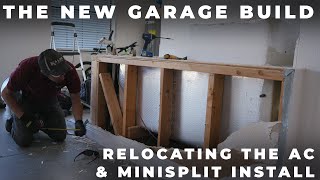 New Garage Build Relocating the AC and Installing the Mini Split [upl. by Haggai204]